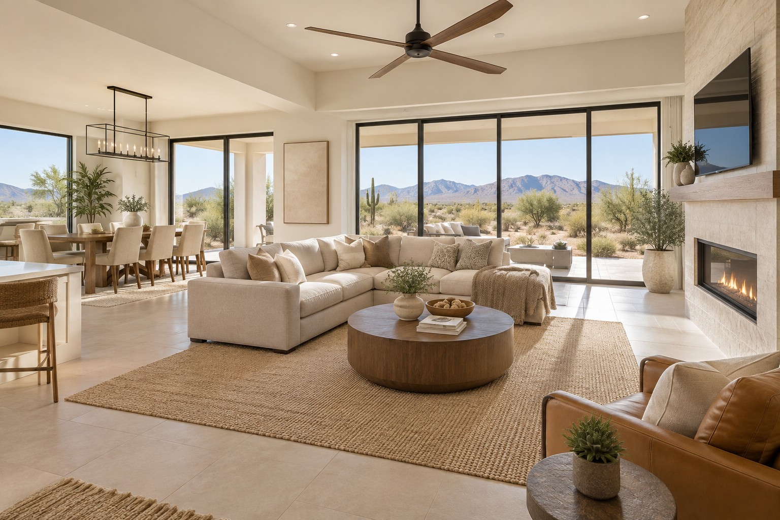 A bright Phoenix-area home interior, illustrative